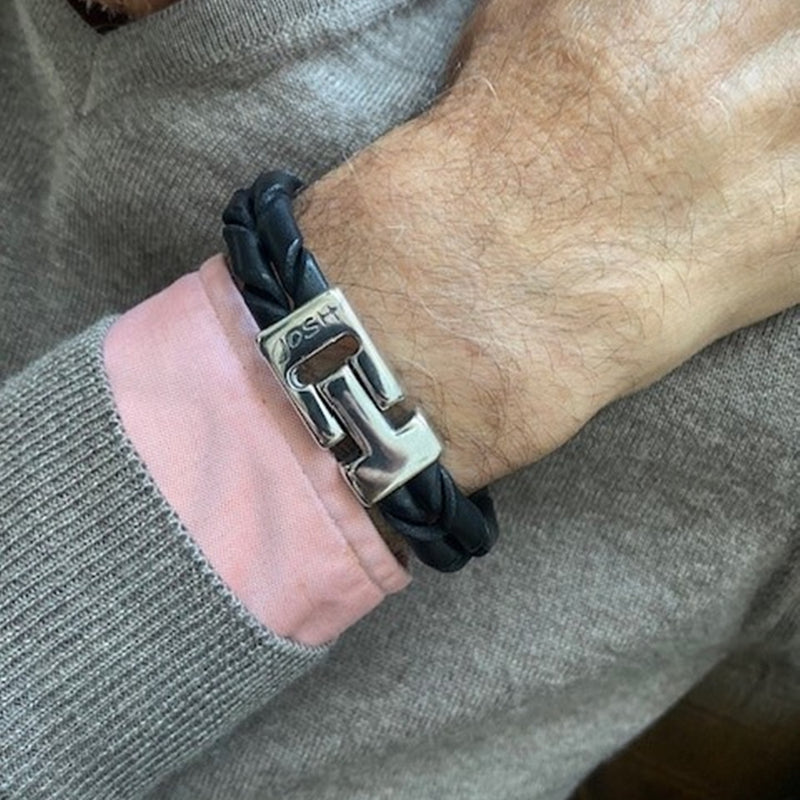 Josh Leather Bracelet 09284-BRA-S/BLACK/L-1-zoom-