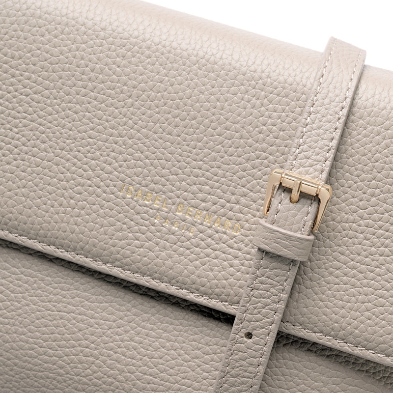 Isabel Bernard Femme Forte Heline Taupe Kalbsleder Handtasche IB21039-zoom-