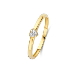 Isabel Bernard Rivoli Amore 14 Karat Gold Stacking Ring With Zirconia Stone IB330109-50