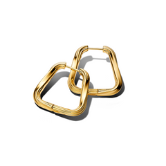 Pandora Essence Gold Plated Twisted Large Triangle Hoops 263876C00