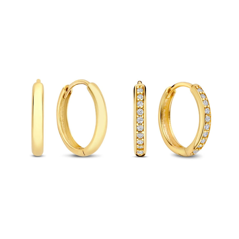 Isabel Bernard Cadeau d'Isabel 14 Karat Gold Ohrring-Set mit Zirkonia IB90188-zoom-