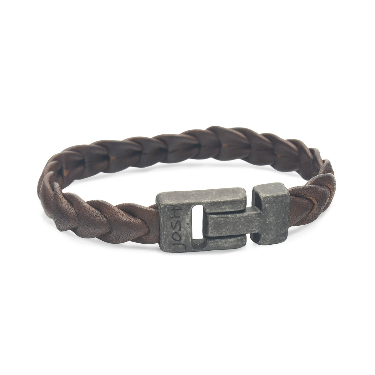 Josh Leather Brown Bracelet 50046-BRA-VB/BROWN/L-1