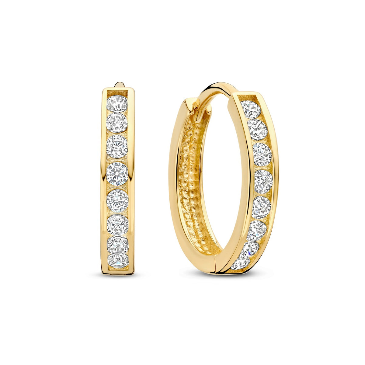 Isabel Bernard 14 Carat Golden Le Marais Tiphaine KlapHoop Earrings IB360200