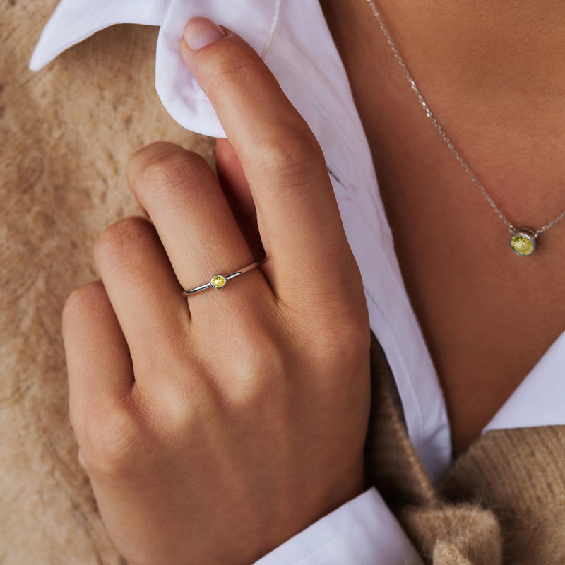 Violet Hamden Venus 925 Sterling Silberner Ring mit Geburtsstein VH330007NOV-60-zoom-