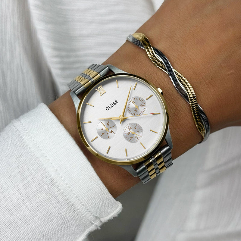 CLUSE Minuit damen Uhr Gold/Silber CW10704-zoom-