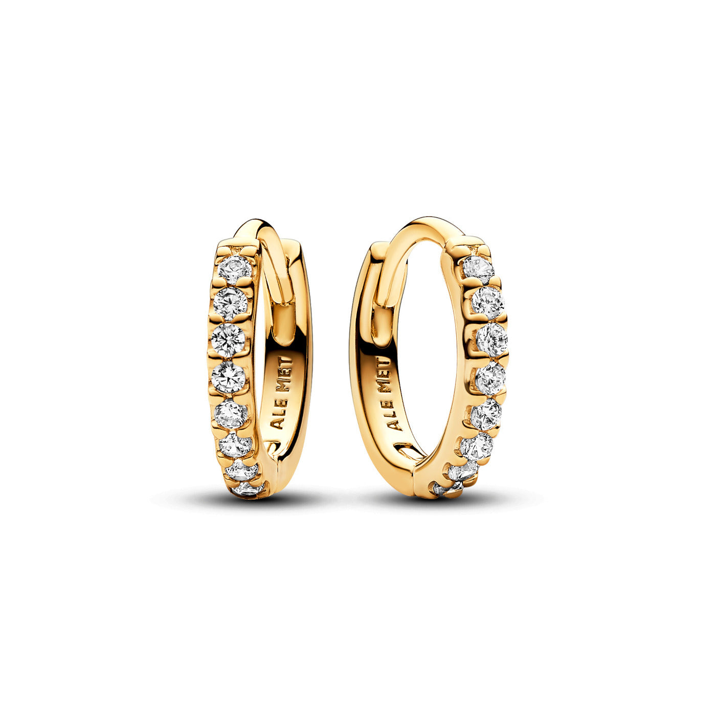 Pandora Timeless Gold-coloured Earrings 263015C01with14 Carat Gold Plating