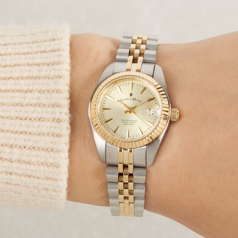 Jacques du Manoir Inspiration Classic damen Uhr Gold/Silber JWL02102-zoom-