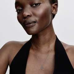 Pandora Moments 925 Sterling Silver Sparkling Heart Padlock Necklace With Pendant 394416C01-50