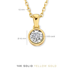 Isabel Bernard De La Paix Inaya 14 Carat Golden Necklace | diamond 0.03 ct | IBD350019