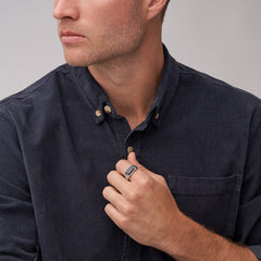 Fossil Silver-coloured Ring JF04603040-11