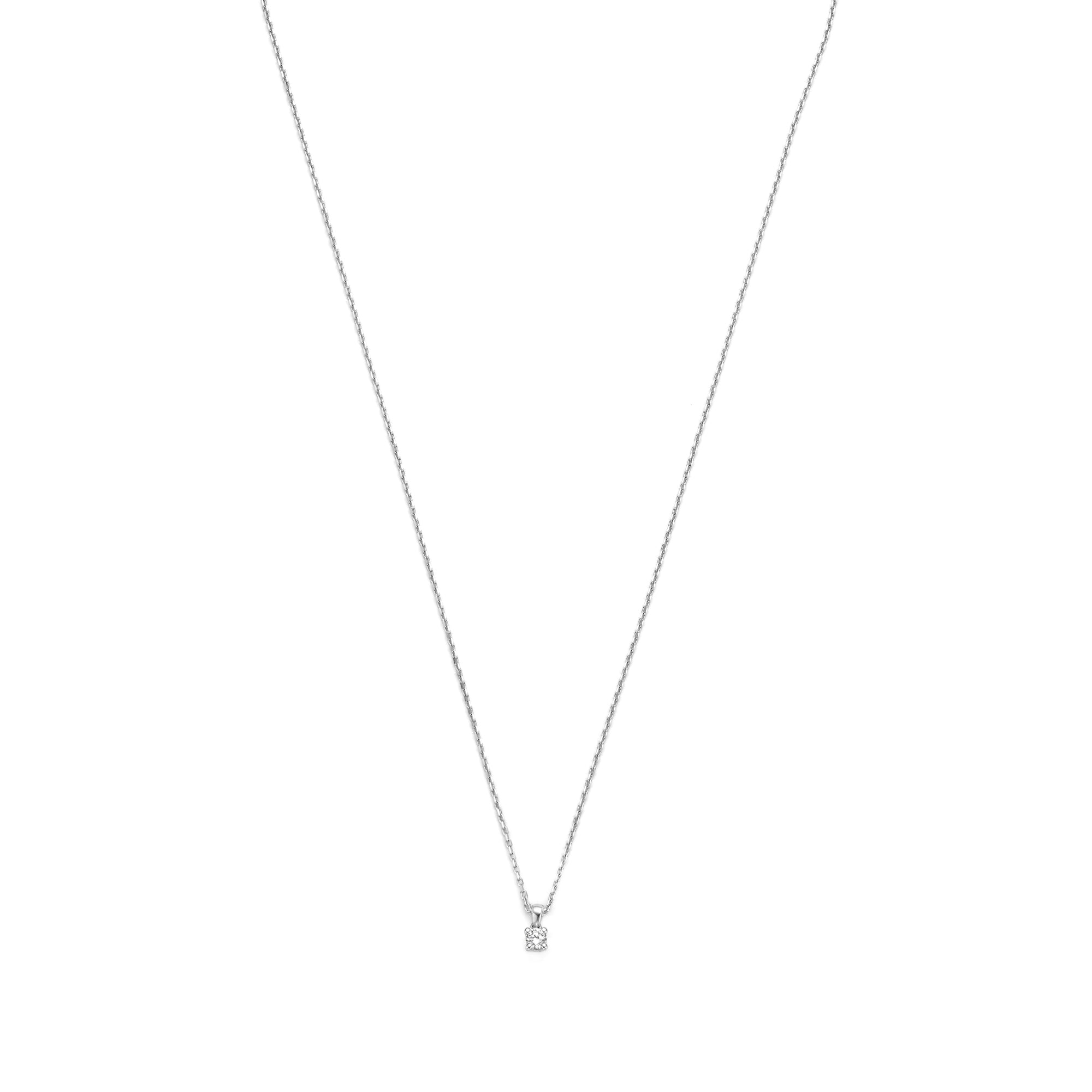 Isabel Bernard De la Paix Celesse 14 Carat Whitegold Necklace | diamond 0.07 ct | IBD350005