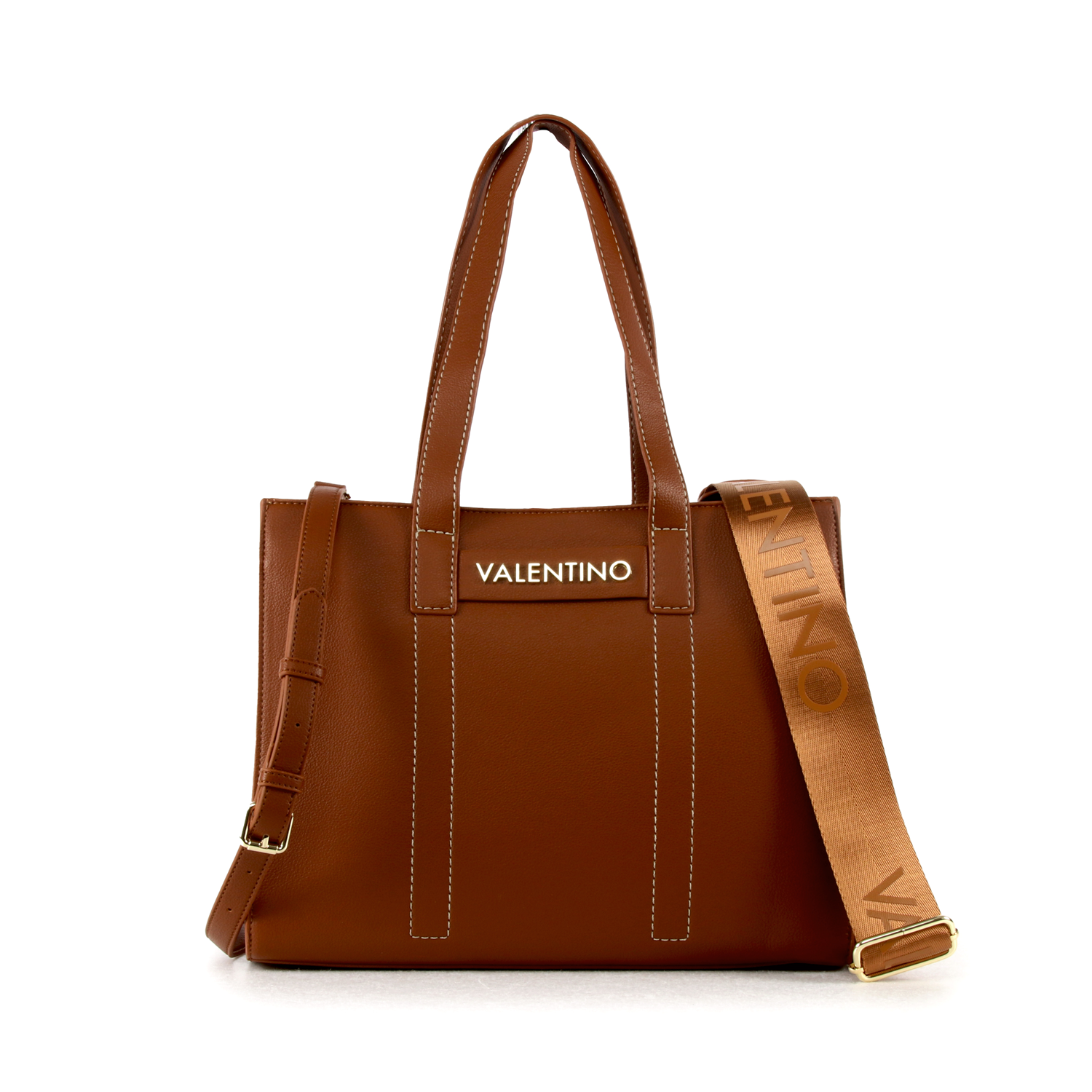 Valentino Bags Aury Re Brown Shopper VBS9OB01CUOIO