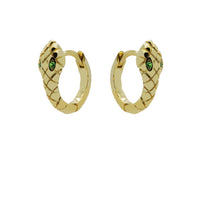Karma 14 karat gold plated Hoop Earrings H119GP