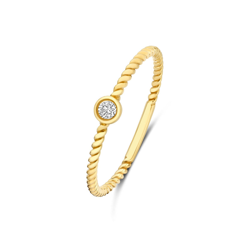 Beloro Jewels Monte Napoleone Elena 9 Karat Gold Ring mit Zirkonia-Stein BO330060-56-zoom-