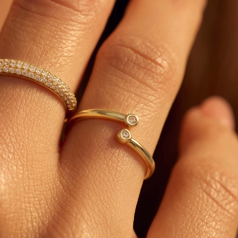 Beloro Jewels Monte Napoleone Stella 9 karat gold ring with zirconia BO330035-48-zoom-