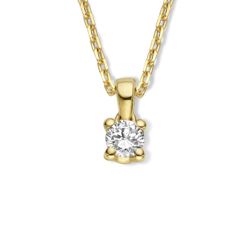 Isabel Bernard De la Paix Celesse 14 Karat | Gold Halskette | Diamant 0.07 Karat | IBD350002-zoom-