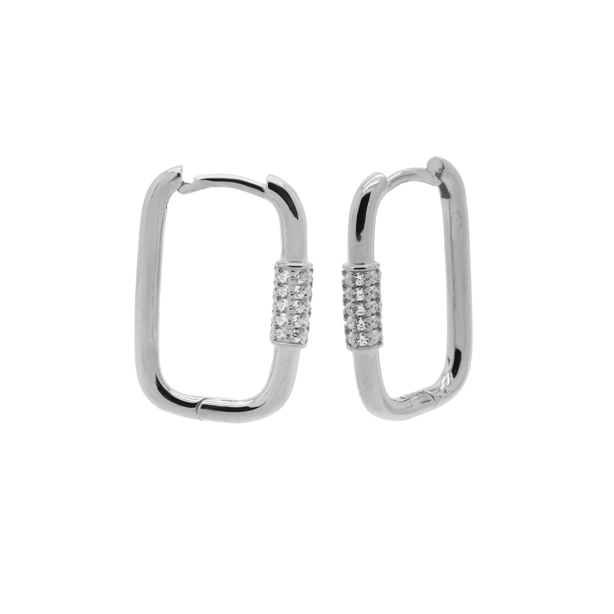 Karma Silver Hoop Earrings H61S