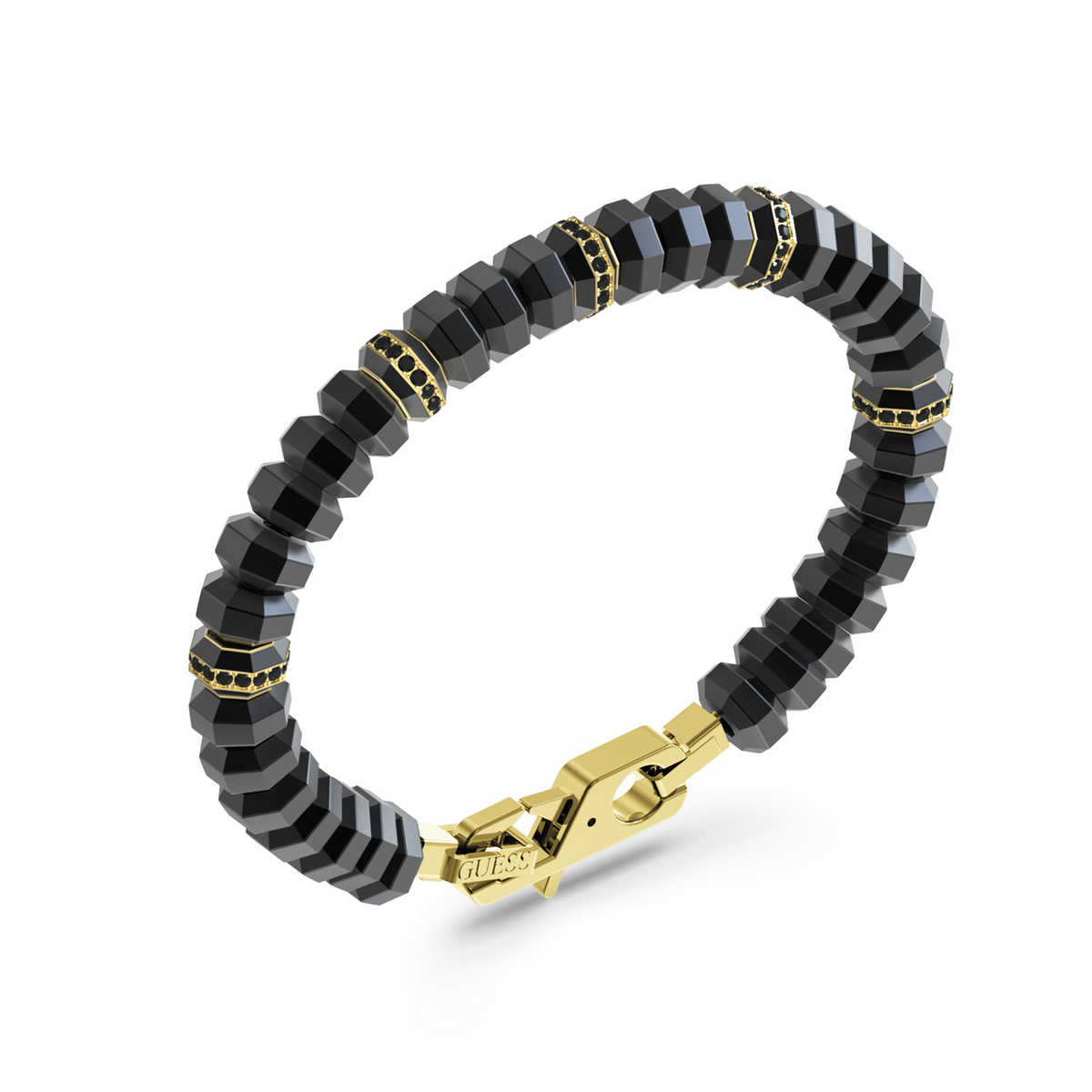 Guess Exagon Gold Bracelet JUMB05087JWYGS