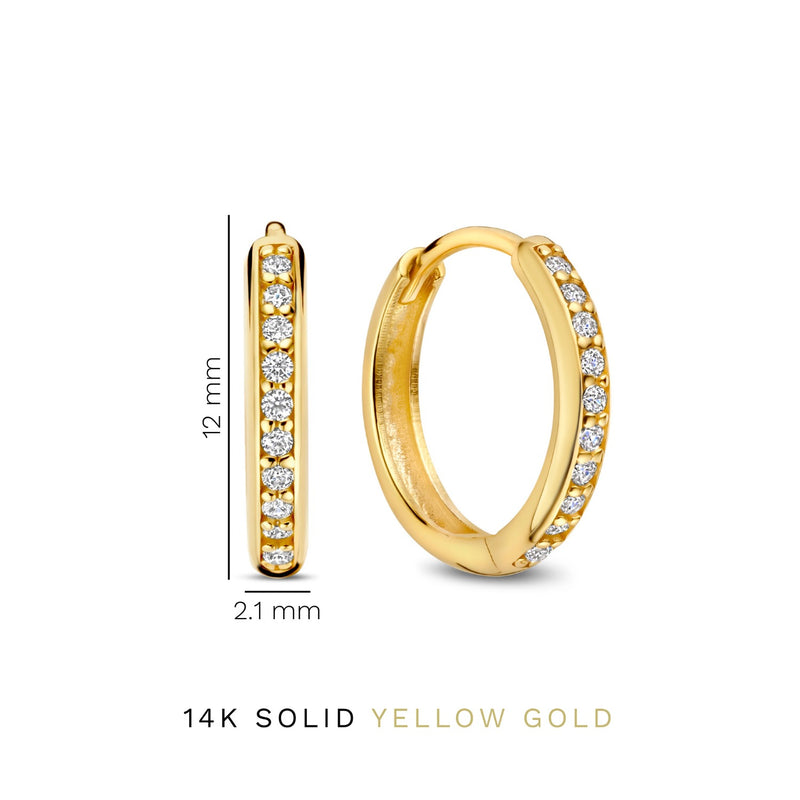 Isabel Bernard Cadeau d'Isabel 14 Karat Gold Ohrring-Set mit Zirkonia IB90188-zoom-