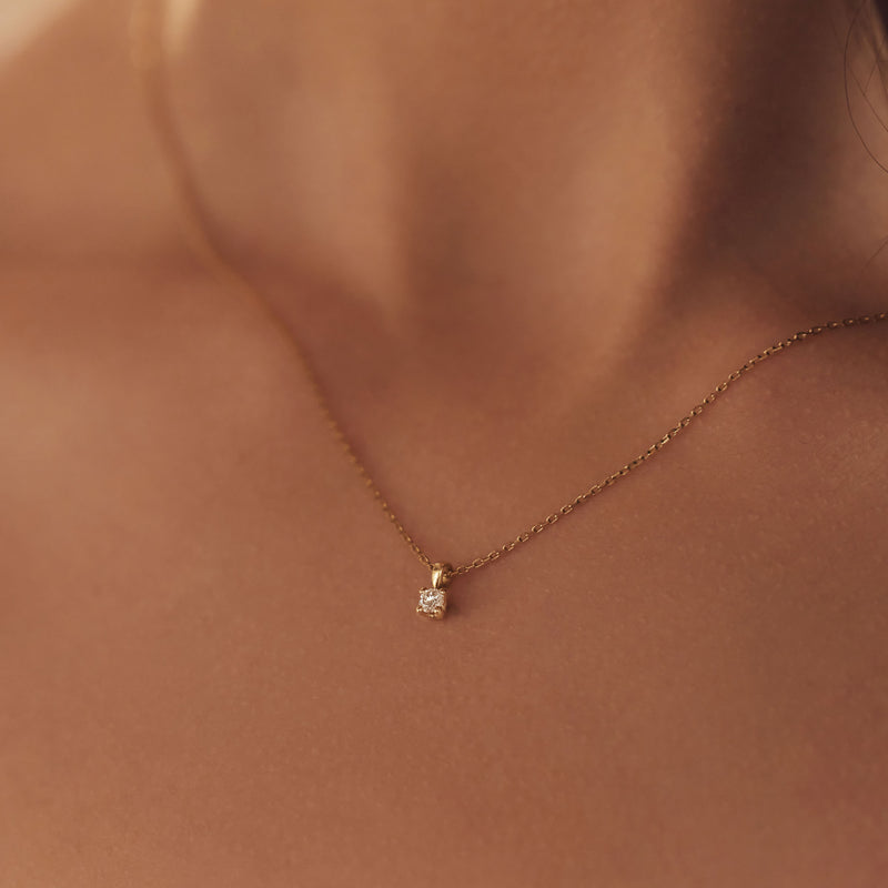 Isabel Bernard De la Paix Celesse 14 Karat | Gold Halskette | Diamant 0.07 Karat | IBD350002-zoom-