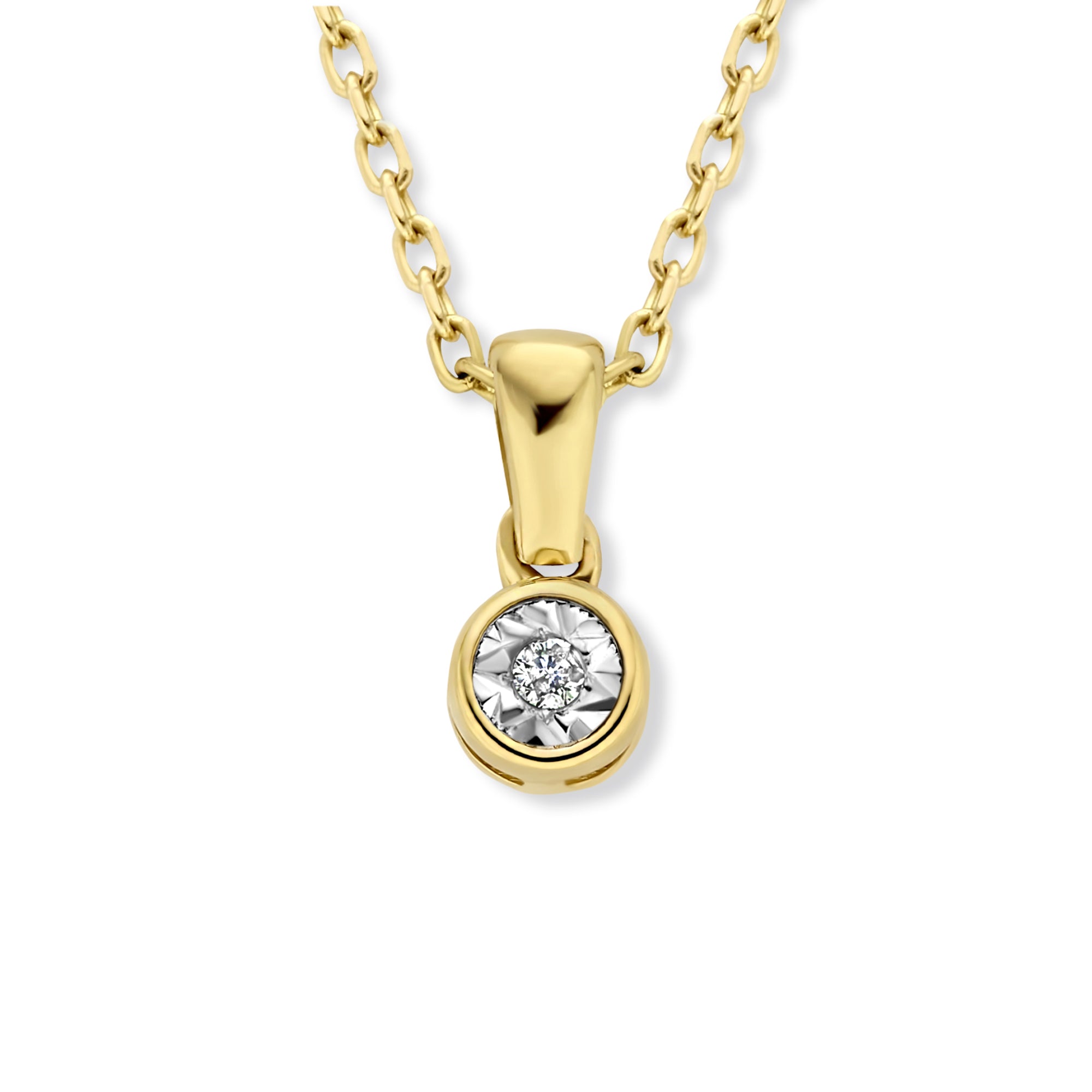 Isabel Bernard De La Paix Inaya 14 Carat Golden Necklace | diamond 0.01 ct | IBD350021