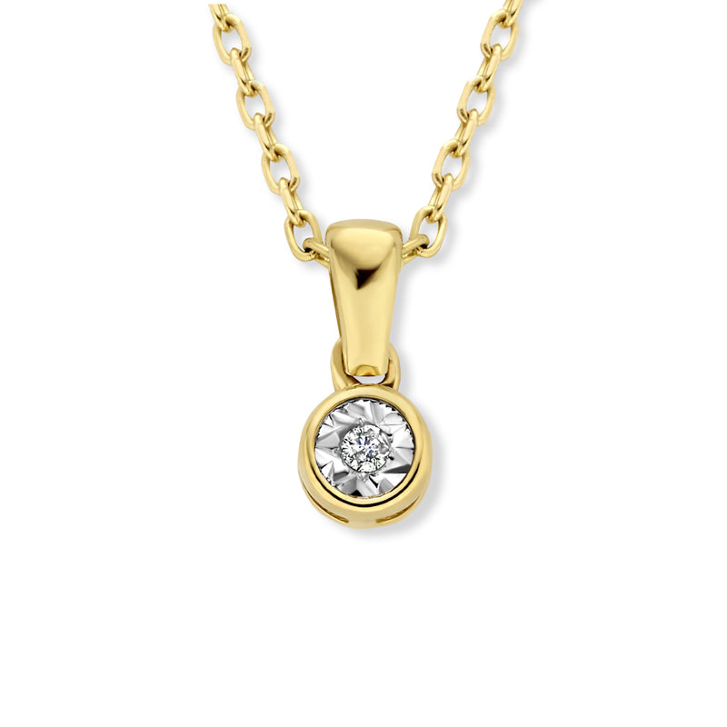 Isabel Bernard De La Paix Inaya 14 Karat | Gold Halskette | Diamant 0.01 Karat | IBD350021-zoom-
