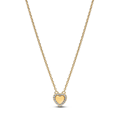 Pandora Timeless Gold Plated Sparkling Heart Halo Necklace 364364C01-45