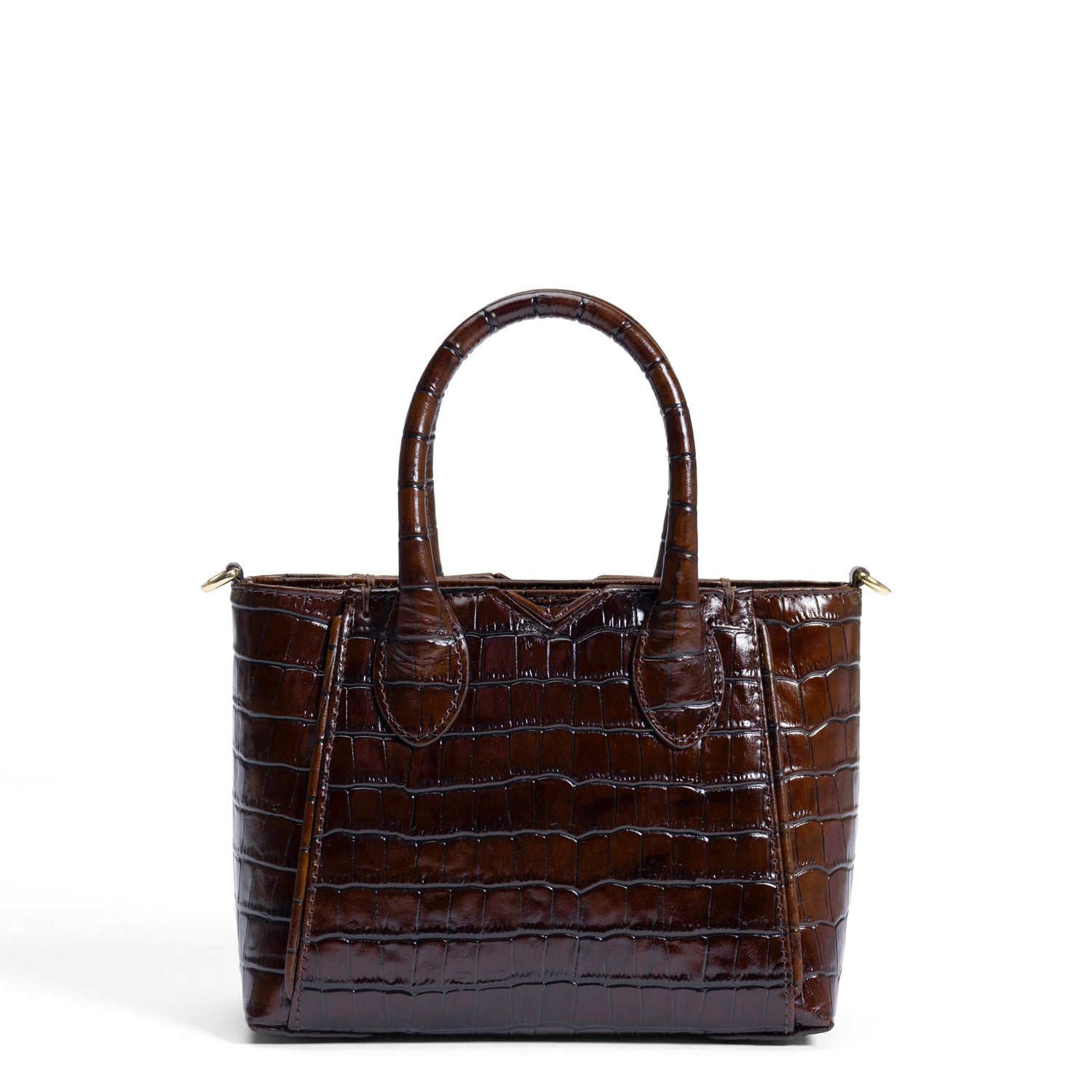 Isabel Bernard Honoré Cloe Mini Croco Brown Calfskin Leather Handbag IB21124-230