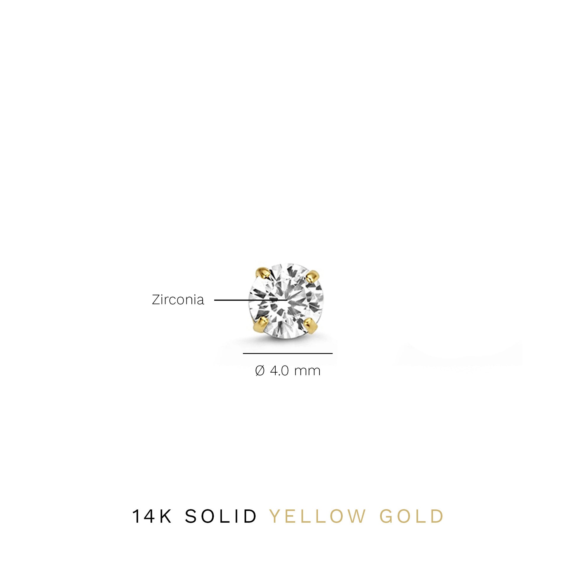 Isabel Bernard 14 Carat Golden Le Marais Lourdes Ear Studs IB360199