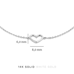 Isabel Bernard Cadeau d'Isabel 14 Carat Whitegold Necklace and Bracelet giftset IB90059