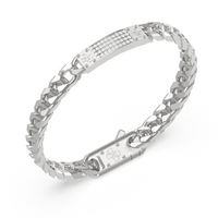 Guess 4G Frontiers Silver Bracelet With Crystal JUMB06031JWSTS