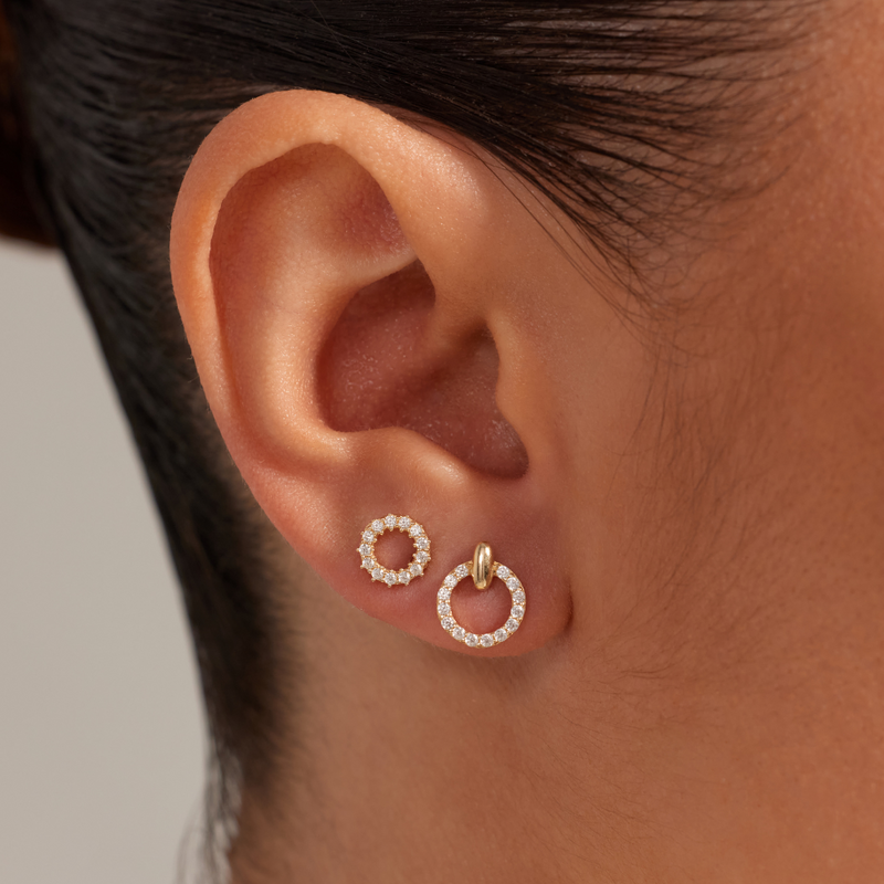 Beloro Jewels Monte Napoleone Ivet 9 karat Gold Ohrstecker mit Zirkoniasteinen BO360122-zoom-