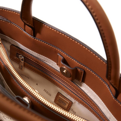 Guess Melinda Latte Logo Tri Comp Handbag HWJP99-2060-LTL