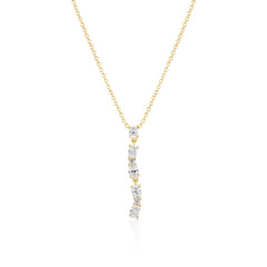 Sif Jakobs Ellera 925 Sterling Silver Necklace with 18 Karat Gold Plating SJ-N2421-CZ-YG