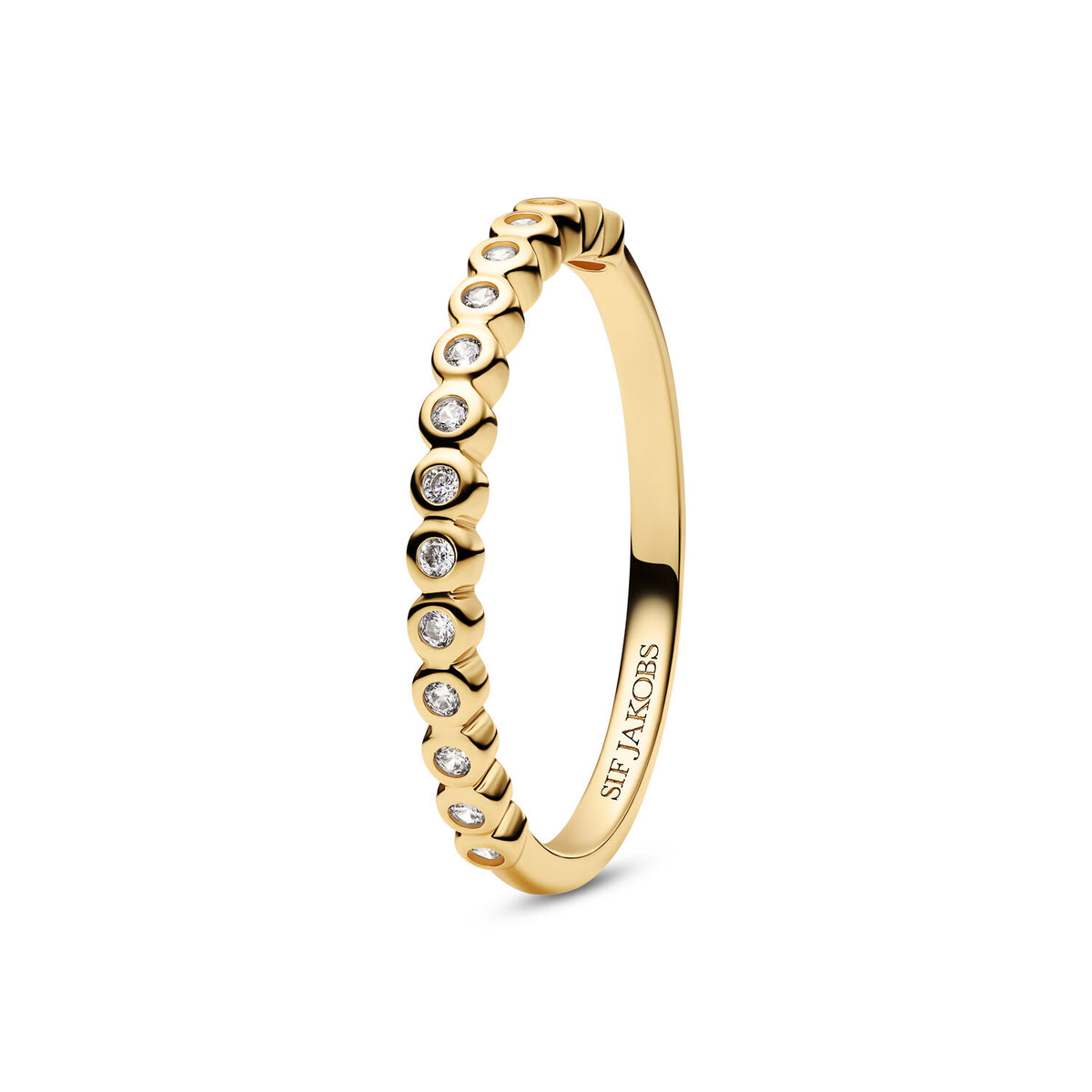 Sif Jakobs Gold Plated Sarzana Ring SJ-R2750-CZ-YG-50