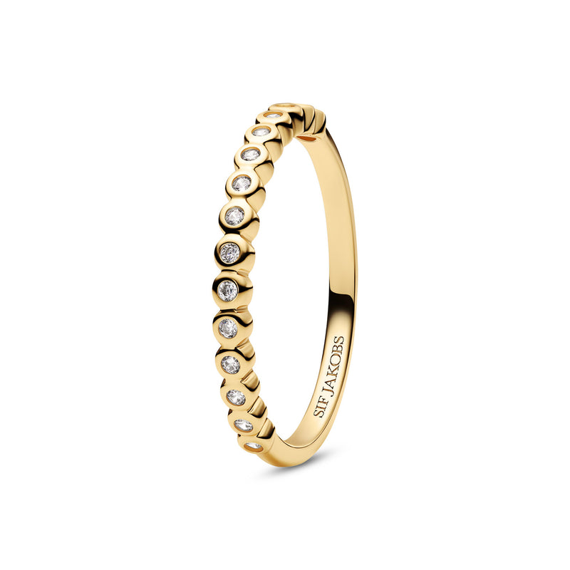 Sif Jakobs Gold Plated Sarzana Ring SJ-R2750-CZ-YG-50-zoom-