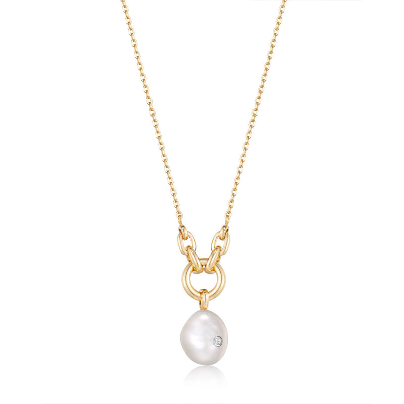 Ania Haie Pearl Power 925 Sterling Silberen Goldfarbene Kette AH-N043-03G-zoom-