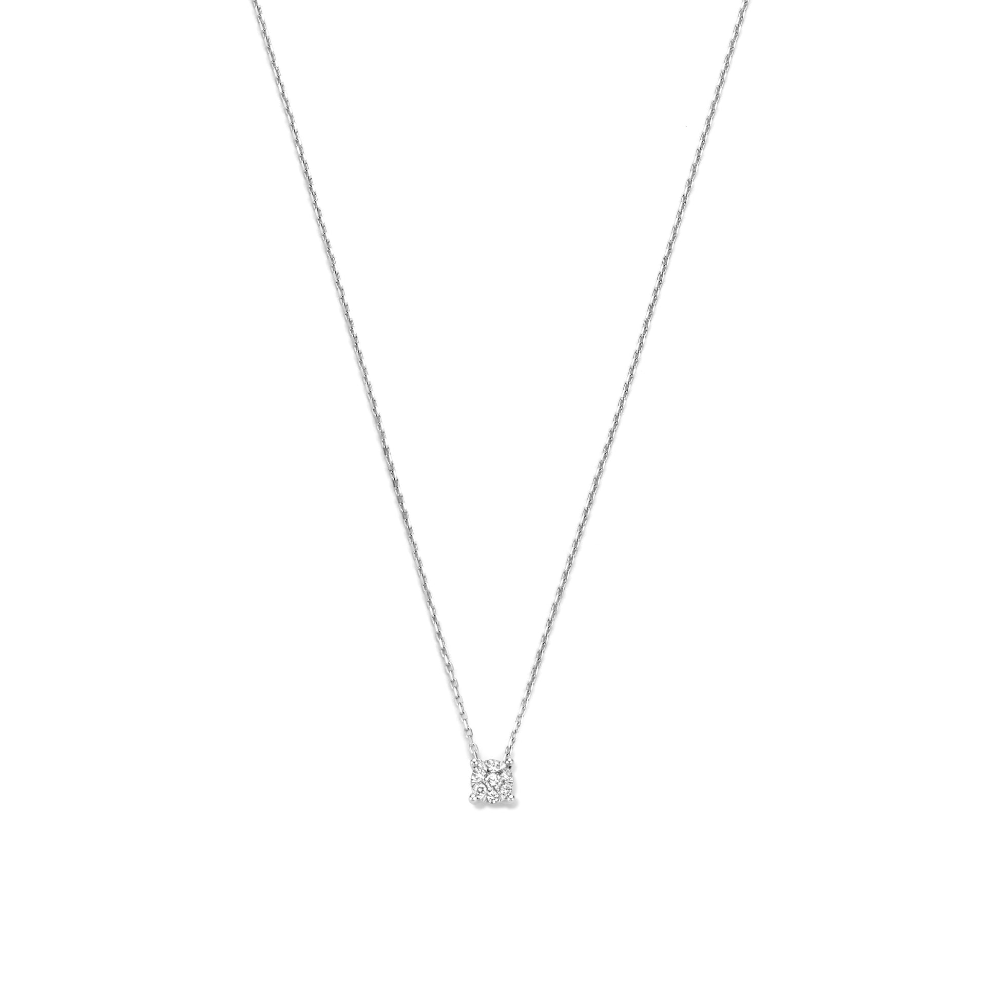 Isabel Bernard De la Paix Hanaé 14 Carat Whitegold Necklace | diamond 0.08 ct | IBD350009