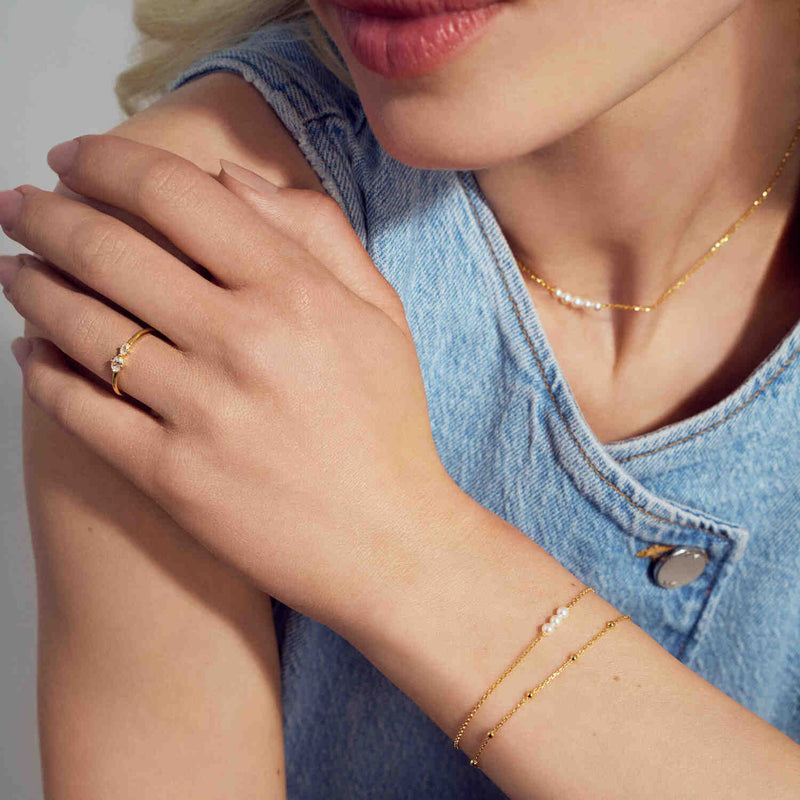 Sif Jakobs Gold Plated Perla Cinque Bracelet SJ-B2735-P-YG-zoom-