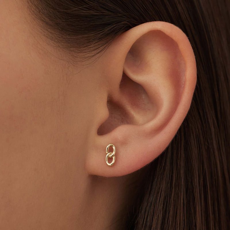 Isabel Bernard Cadeau d'Isabel 14 Karat Gold Ohrring-Set mit Ketten IB90183-zoom-