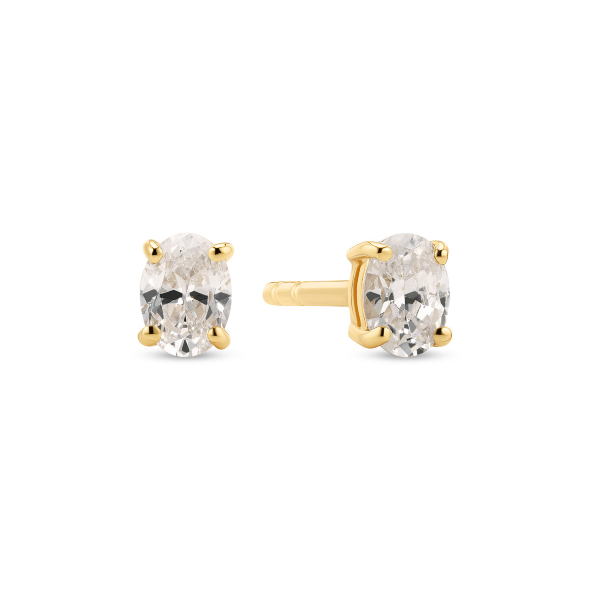 Sif Jakobs Gold Plated Ovale Earrings SJ-E2744-CZ-YG
