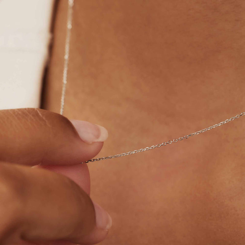 Isabel Bernard Saint Germain Nicole 14 Karat | Weißgold Halskette IB340119-zoom-