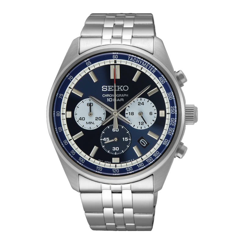 Seiko herren Uhr Silber SSB427P1-zoom-