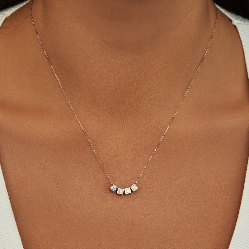 Isabel Bernard La Concorde Felie 14 Karat | Roségold Kubus Charm IB350049-zoom-