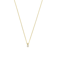 Isabel Bernard De la Paix Christine 14 Carat Golden Necklace | diamond 0.10 ct | IBD350003