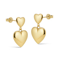 Karma 925 Sterling Silver Tirsa Duo Hearts Earrings X207GP