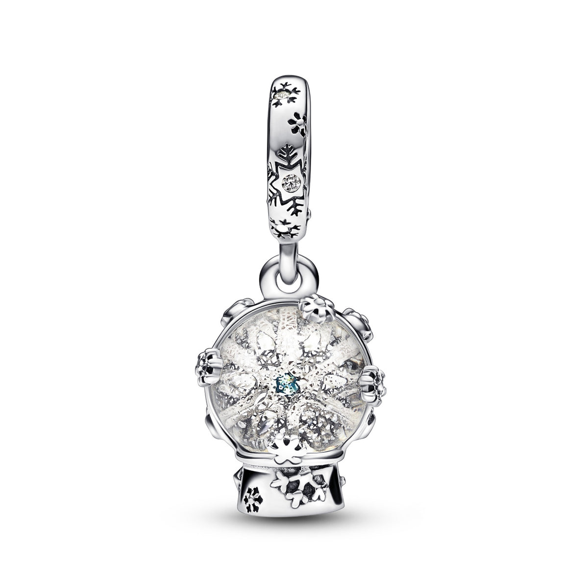 Pandora Moments 925 Sterling Silver Snowflake Snowglobe Charm 792369C01