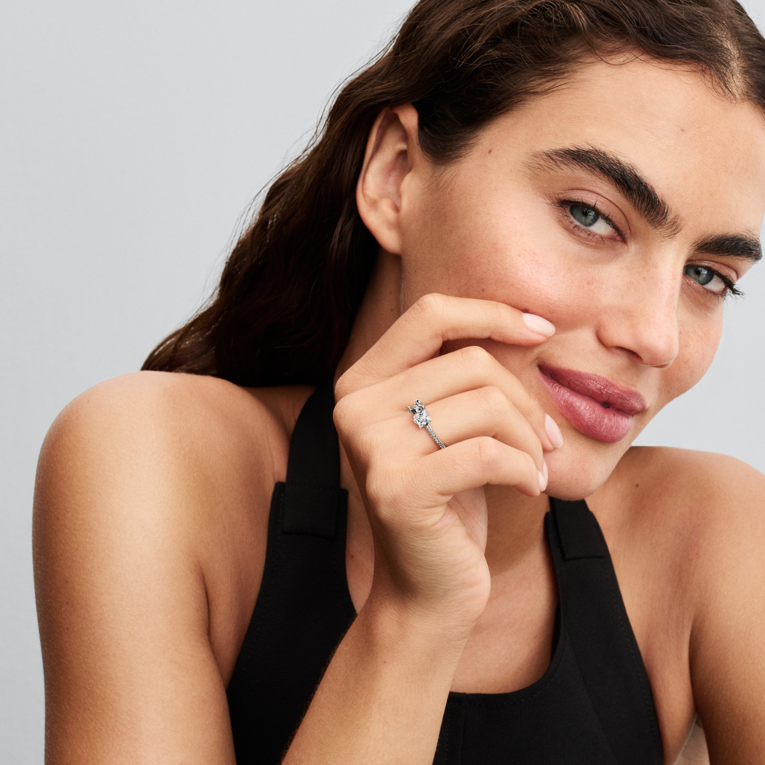 Pandora Collabs 925 Sterling Silver Disney Stitch & Stone Ring 193740C01-54