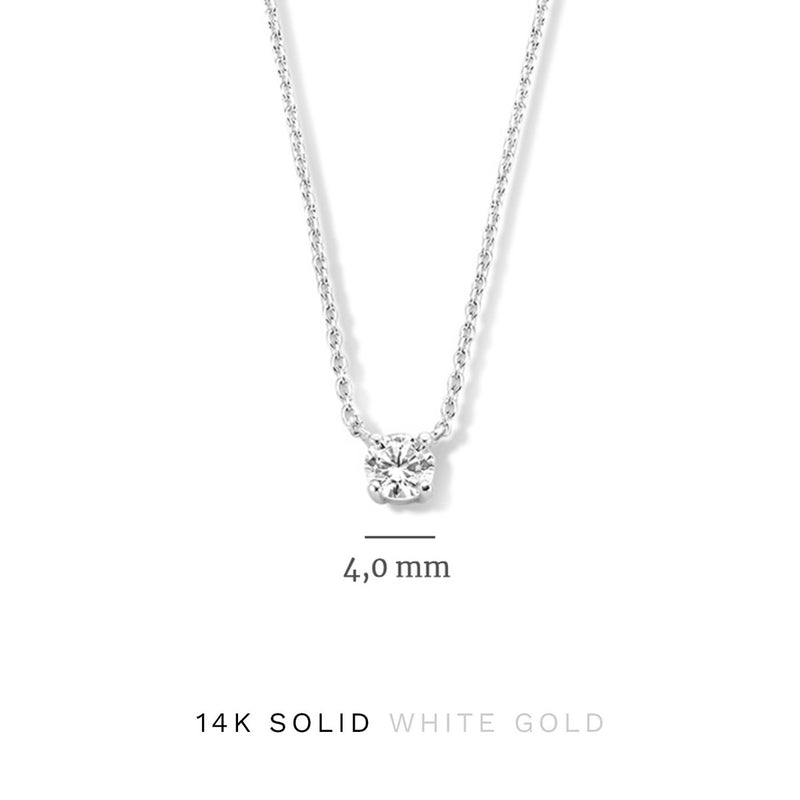 Isabel Bernard Cadeau d'Isabel 14 Karat | Weißgold Halskette und Armband Geschenksets IB90030-zoom-