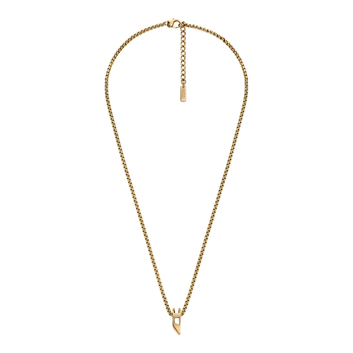 Diesel D Logo Stainless Steel Unisex Necklace DX1670710